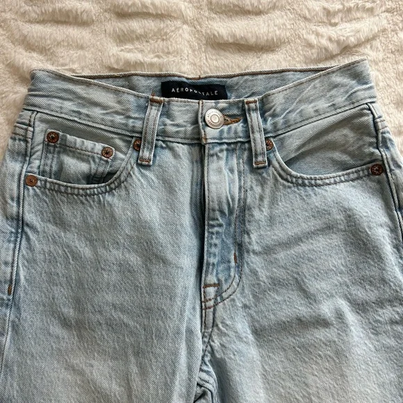 Aeropostale Light Blue High Rise Baggy Jeans - Picture 3 of 5